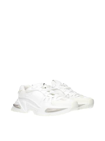 Weiß Stoff Athletik Sneaker