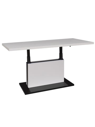 58 aufm Kessel COUCHTISCH Höhenverstellbar Else 4 120x49x70 Holzwerkstoff Ice White