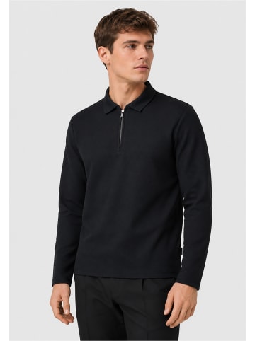 Sublevel Elegantes Poloshirt Reißverschluss Polokragen in Blau-2