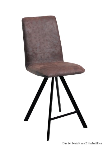 58 aufm Kessel THEKENSTUHL drehbar (2er-Set) Desirae 47x109x60 Schwarz/Braun