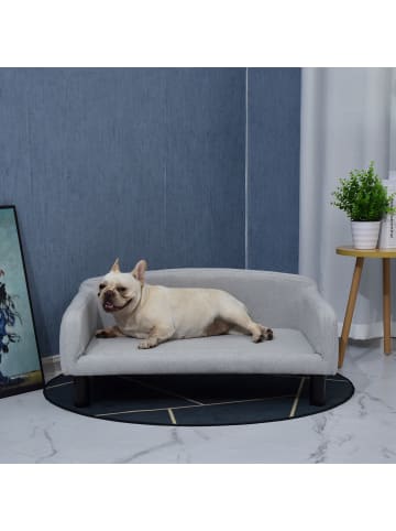 Pawhut Hundesofa Hellgrau 82B x 54T x 36H cm