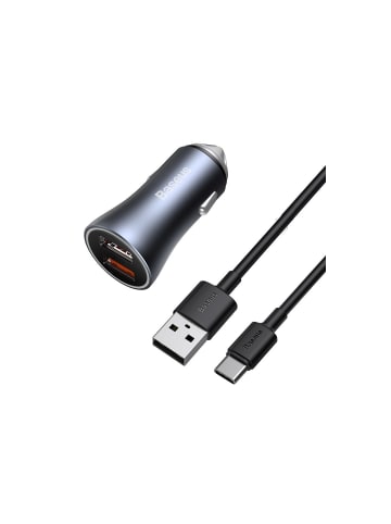 Baseus Quick Charger Auto Ladegerät 2x USB 40 in Grau