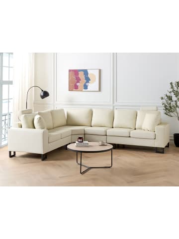 Beliani Ecksofa STOCKHOLM in Beige/Schwarz - (W) 293 x (H) 103 x (L) 235 cm