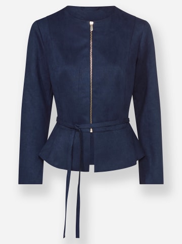 Heine Lederimitat-Blazer in marine