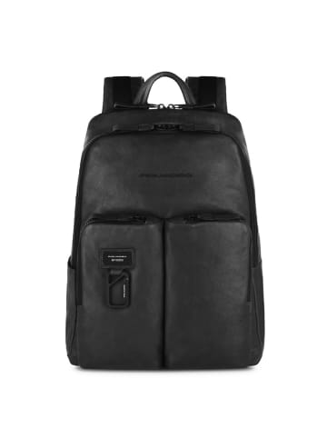 Piquadro Harper Rucksack RFID Leder 40 cm Laptopfach in black