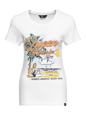 Queen Kerosin Queen Kerosin Print T-Shirt Queens Bay in offwhite