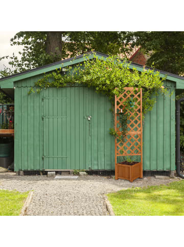 relaxdays Pflanzkasten-Rankgitter in Hellbraun - (B)55 x (H)180 x (T)51 cm