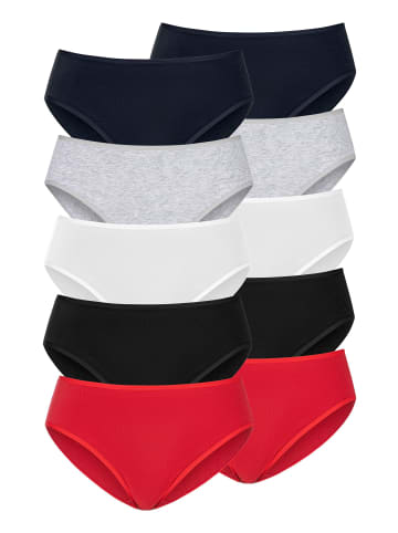 PETITE FLEUR Jazz-Pants Slips in rot, schwarz, weiß, grau-meliert, navy
