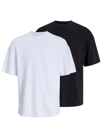 JACK & JONES Junior 2er Pack Basic T-Shirts JJEURBAN EDGE TEE in white