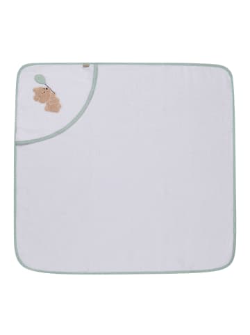 Sterntaler Kapuzenbadetuch 80x80 cm BÄR Bo in weiß