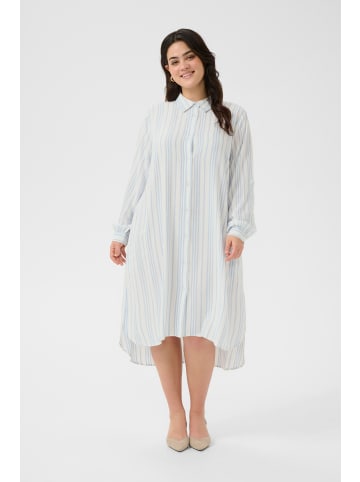 KAFFE curve Kleid KCmille in Chalk/Soft Chambray Stripe