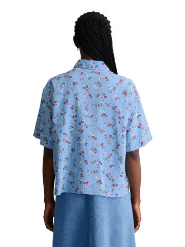 Marc O'Polo DENIM Print-Kurzarmbluse relaxed in Light Blue