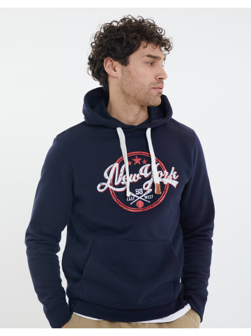 Threadbare Fleecepullover THB Fleece Hoody Berry in blau-schwarz