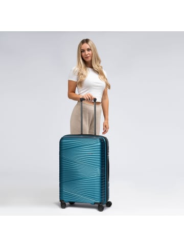 Pactastic Collection 02 THE MEDIUM 4 Rollen Trolley 67 cm in turquoise metallic 2