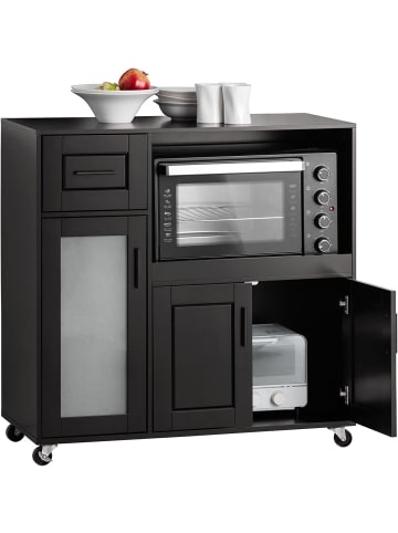 SoBuy Sideboard in Schwarz - (B)88,5 x (H)89 x (T)40cm