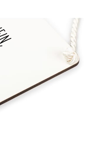 Mr. & Mrs. Panda Schild Schweinchen Glühwein mit Spruch in Weiß