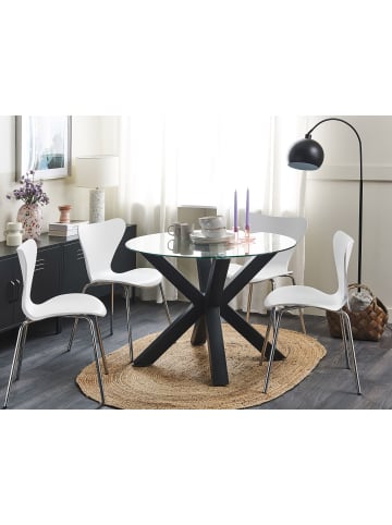 Beliani Esszimmertisch OTIUM in Schwarz - (W) 100 x (H) 75 x (L) 100 cm