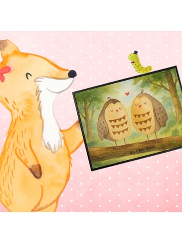 Mr. & Mrs. Panda schreibtischunterlage Eulen Liebe Design ohne S... in Weiß