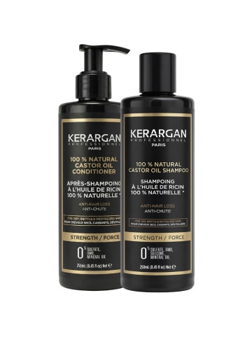 KerArgan 2tlg. Set: Shampoo & Spülung mit Rizinusöl, 2×250 ml