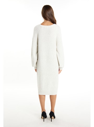 faina Damen Strickkleid in Wollweiss Melange Silber