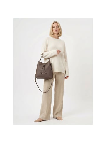 Lazarotti Bologna Leather Crossbody Beuteltasche Leder 25 cm in taupe