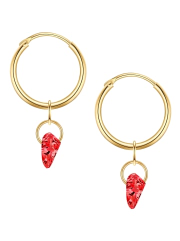 Rafaela Donata Ohrringe Herz aus Sterling Silber mit Zirkonia in gelbgold