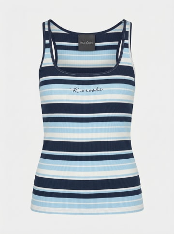 KOROSHI Schlanke, einfache, schicke technische Hosenträger in blau