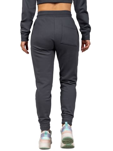 Reichstadt Damen Slim Fit Sporthose Marken-Stick in Anthracite