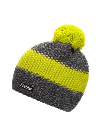 Eisbär Styler Pompon Bommelmütze in Grau-Lime