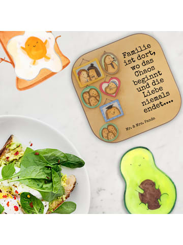 Mr. & Mrs. Panda Getränkeuntersetzer Igel Familie Design mit Spruch in Weiß