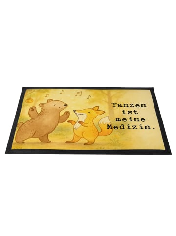 Mr. & Mrs. Panda Fussmatte Hase Tanzen Design mit Spruch in Weiß