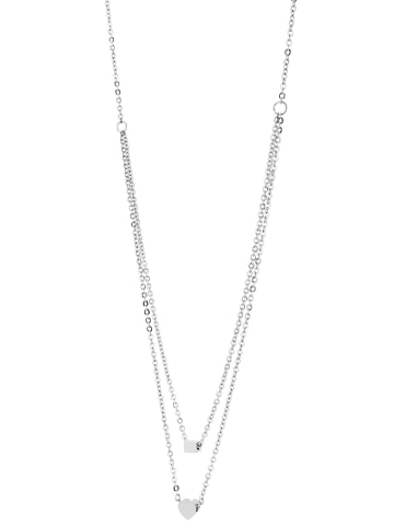 Adeliás Damen Halskette aus Edelstahl 45+5 in silber