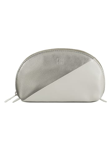 DuDu Segovia Kosmetiktasche Leder 16 cm in silber