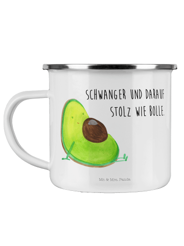Mr. & Mrs. Panda Tasse Avocado Schwangerschaft mit Spruch in Weiß