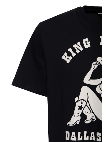 King Kerosin King Kerosin T-Shirt Texas Cowgirl in schwarz