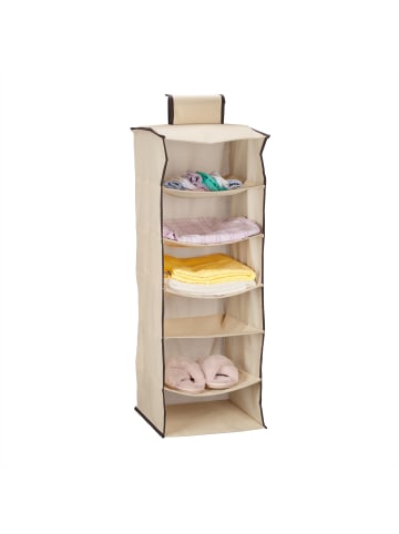 relaxdays Kleiderschrank-Hängeregal in Beige - (B)32 x (H)96 x (T)31 cm