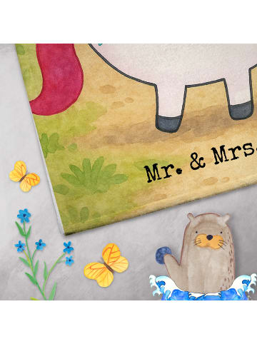 Mr. & Mrs. Panda Kinderhandtuch Einhorn Vegan Design ohne Spruch in Weiß