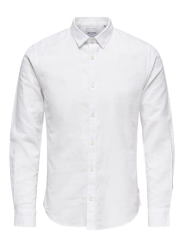 Only&Sons Langarmhemd in white