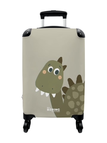 MuchoWow Suitcase, Koffer, Reisekoffer Grüner Dinosaurier
