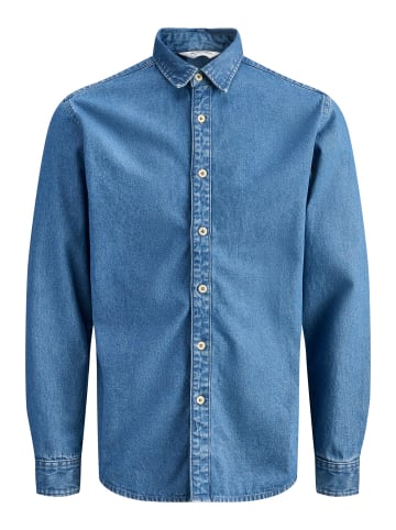 JACK & JONES Junior Jeanshemd Slim Fit Langarm JJESTANLEY in blue denim