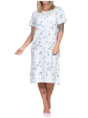 NORMANN kurzarm Nachthemd fraulich 125 211 311 in hellblau