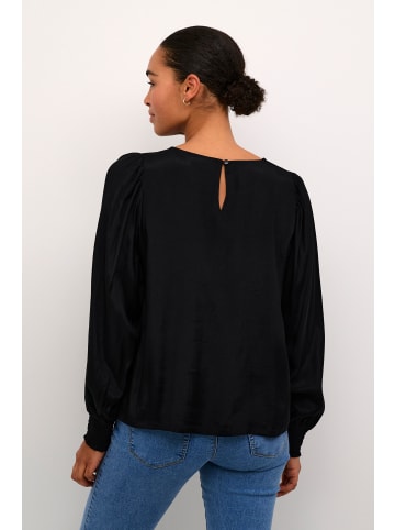 Kaffe Langarm-Bluse KAlene Regular fit in Black Deep