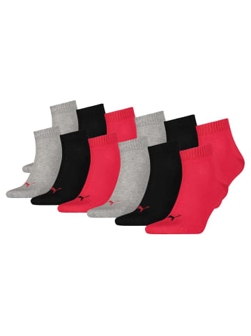 Puma Socken 12er Pack in Schwarz/Grau/Rot