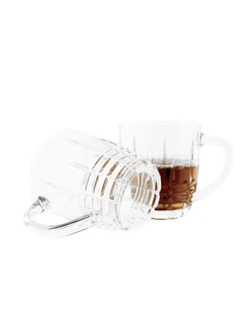 Almina 6er-Gläser Set mit Henkel Teeglas Kaffeeglas in Transparent