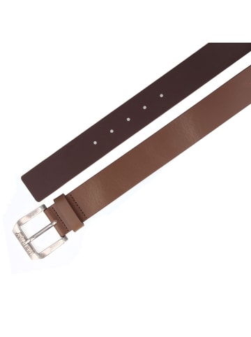 Replay Gürtel Leder in dk brown wood