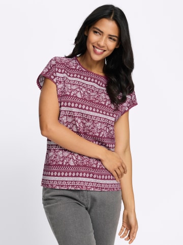 Sieh an! Kurzarm-Shirt in malve-rosenquarz-bedruckt