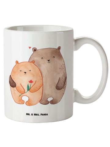 Mr. & Mrs. Panda Steinguttasse Bären Liebe ohne Spruch in Weiß