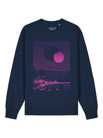 wat? Apparel Sweatshirt Sun and Moon Skyline in Dunkelblau