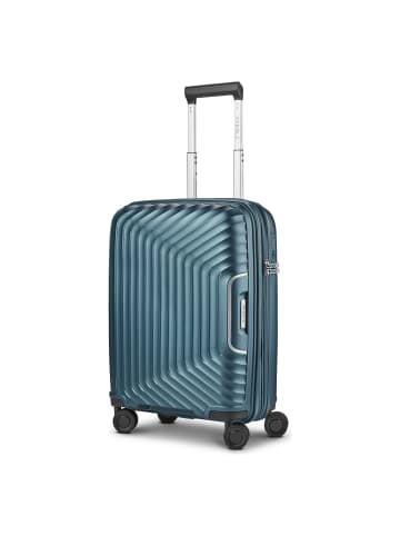 Redolz Essentials 01 4 Rollen Kabinentrolley 53 cm mit Dehnfalte in blue metallic