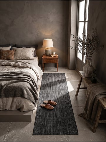 KADIMA DESIGN Teppich Outdoor VIGOLENO modern Uni Wohnzimmer Schlafzimmer in Anthrazit
